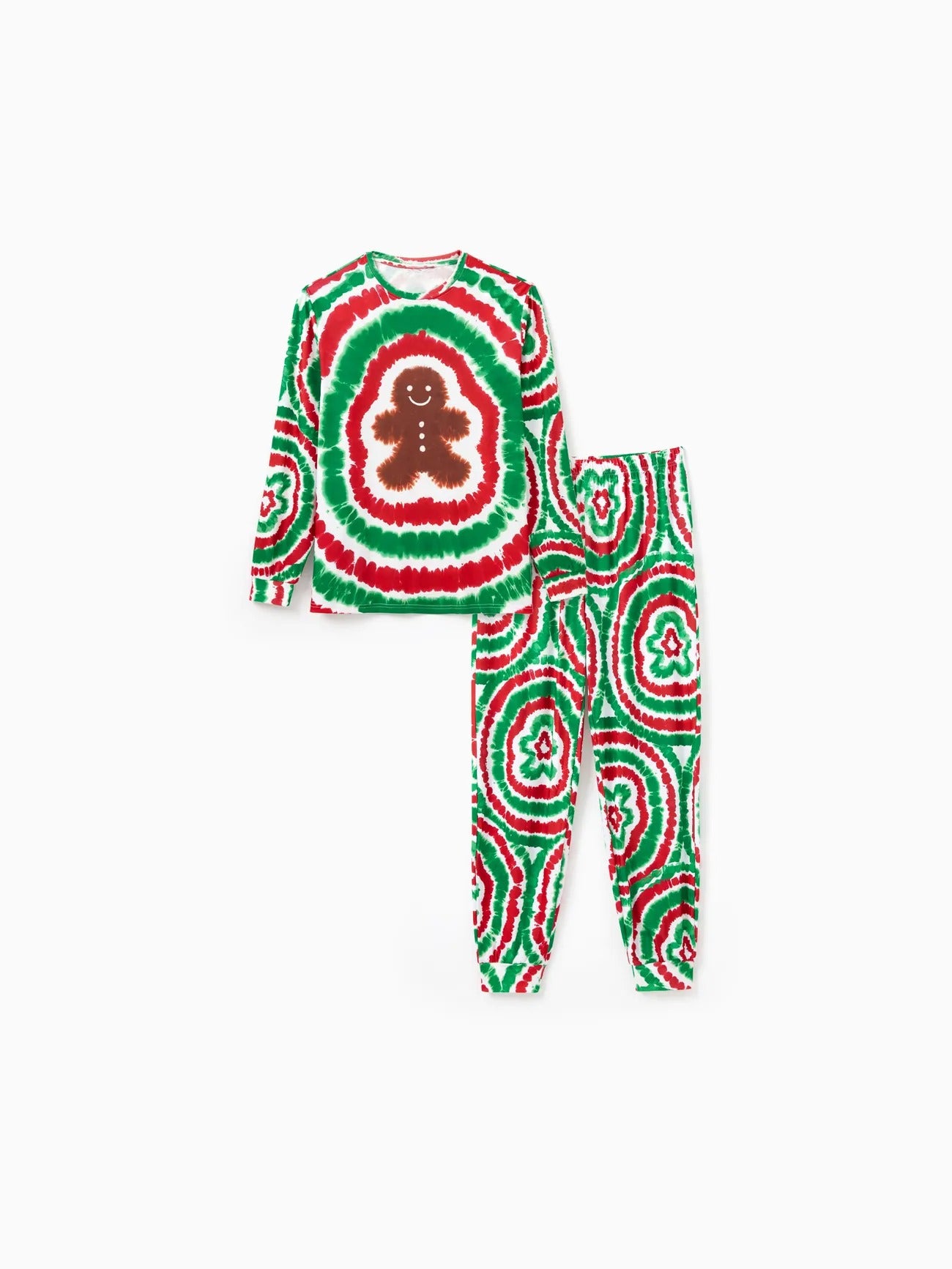 Christmas Tie Dye Gingerbread Man Family Pajamas Set Men