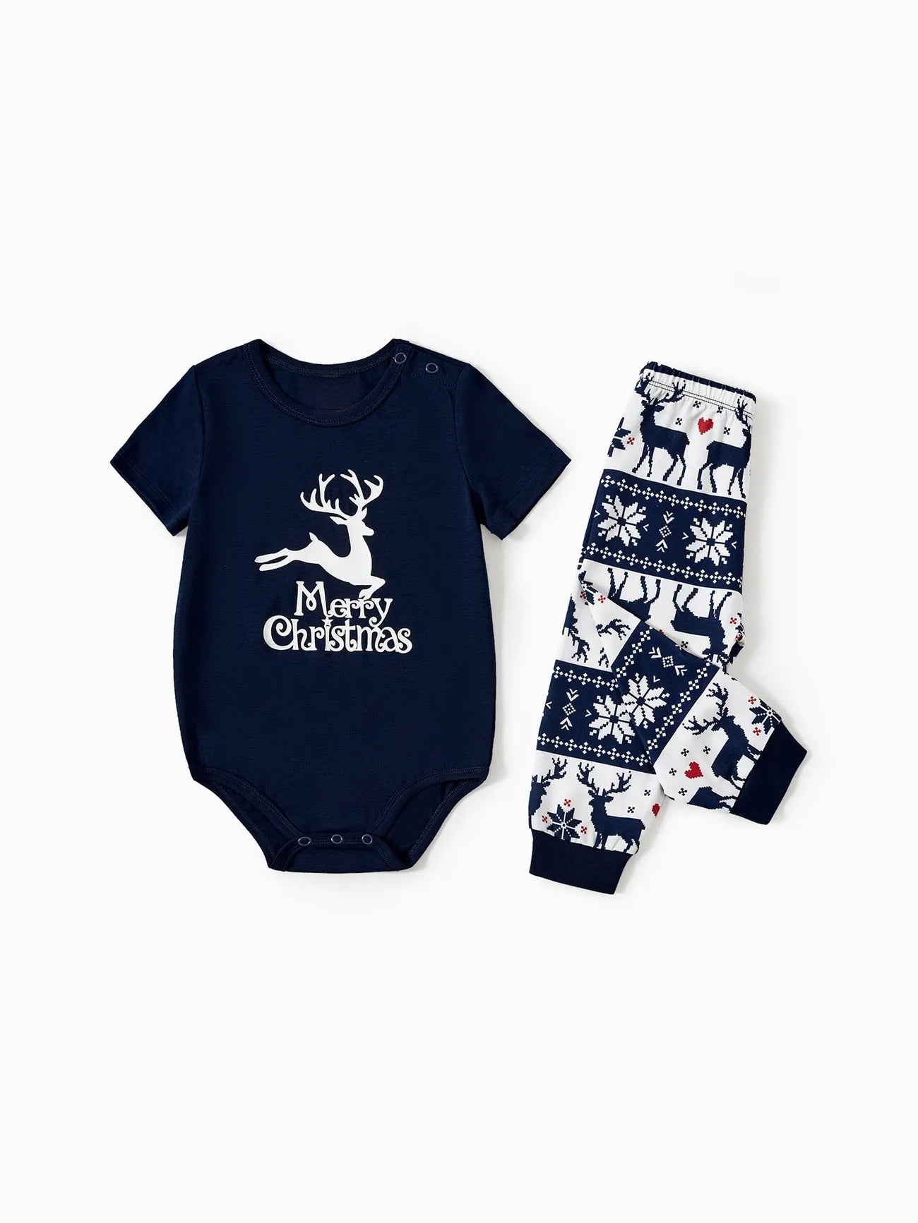 Christmas Glow In The Dark Reindeer Family Pajama Set Baby