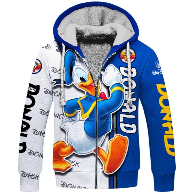 Cartoon Character Hoodie And Leggings Set Fleece Zipper Hoodies