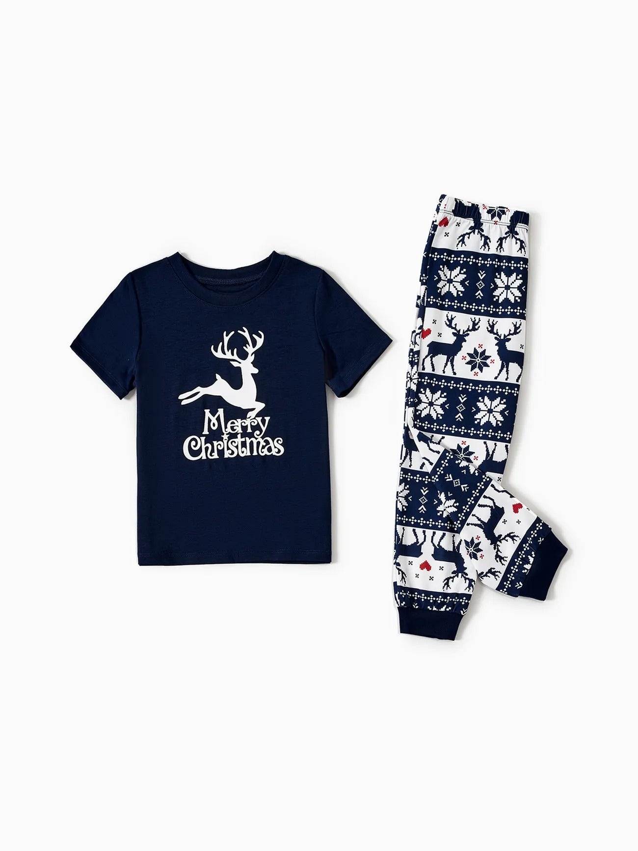 Christmas Glow In The Dark Reindeer Family Pajama Set Kids