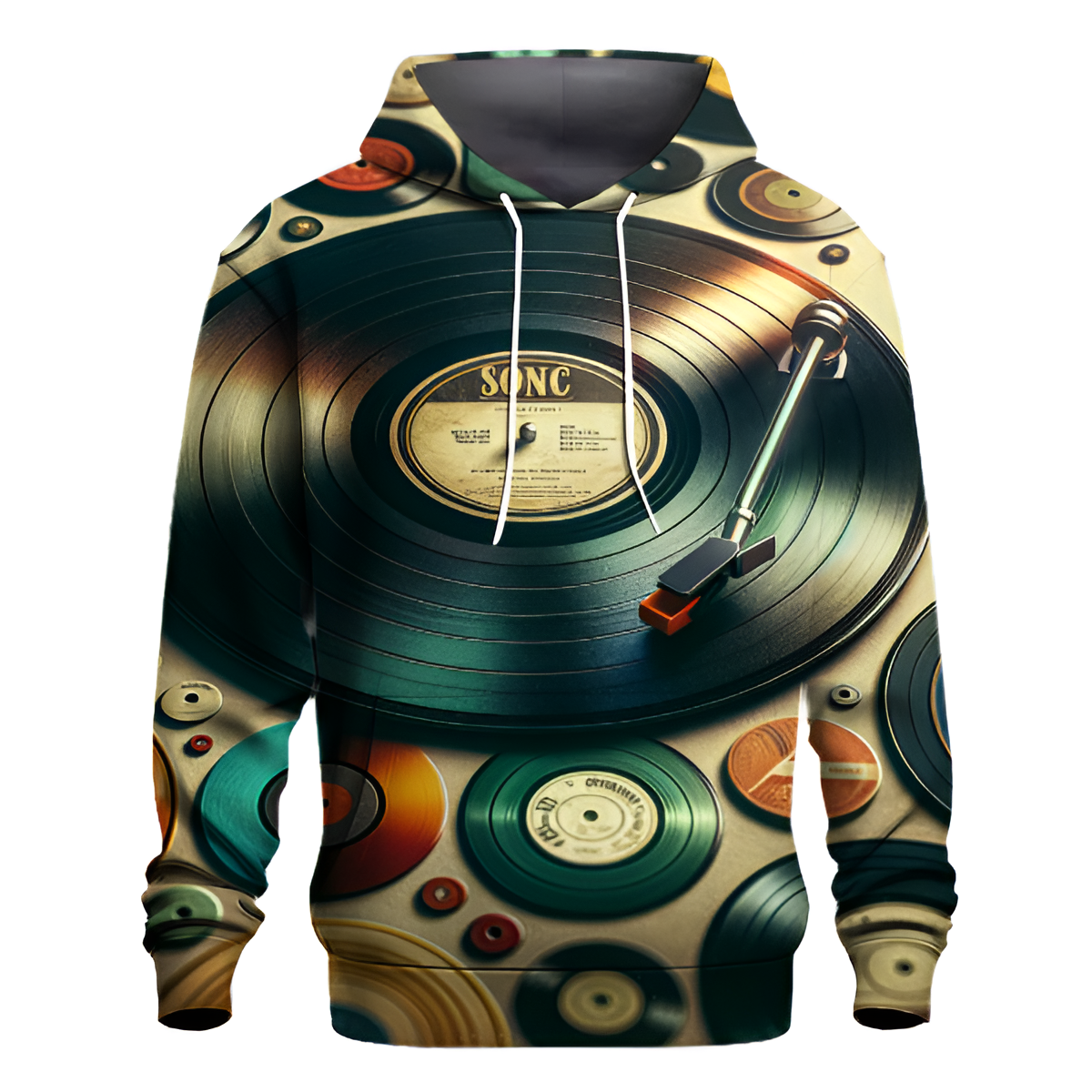 Retro Vinyl Harmony Hoodie