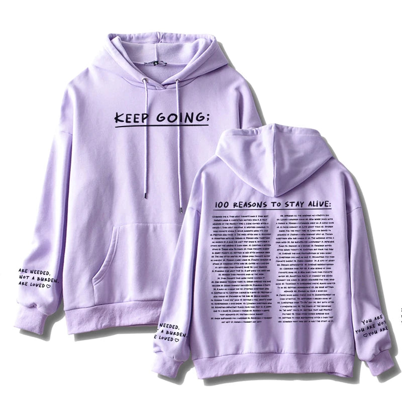 100 Reasons To Stay Printed Hoodie