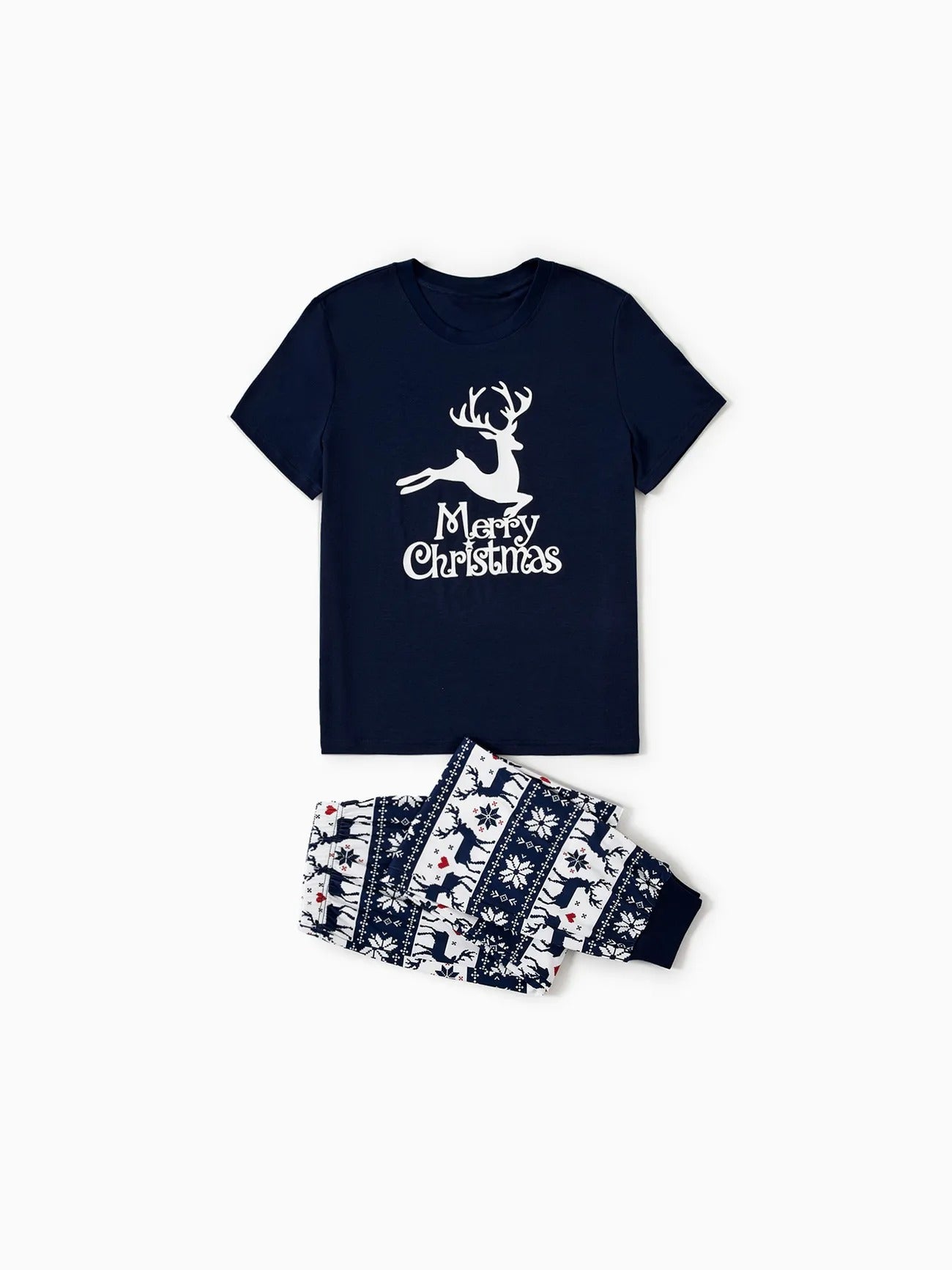 Christmas Glow In The Dark Reindeer Family Pajama Set Men