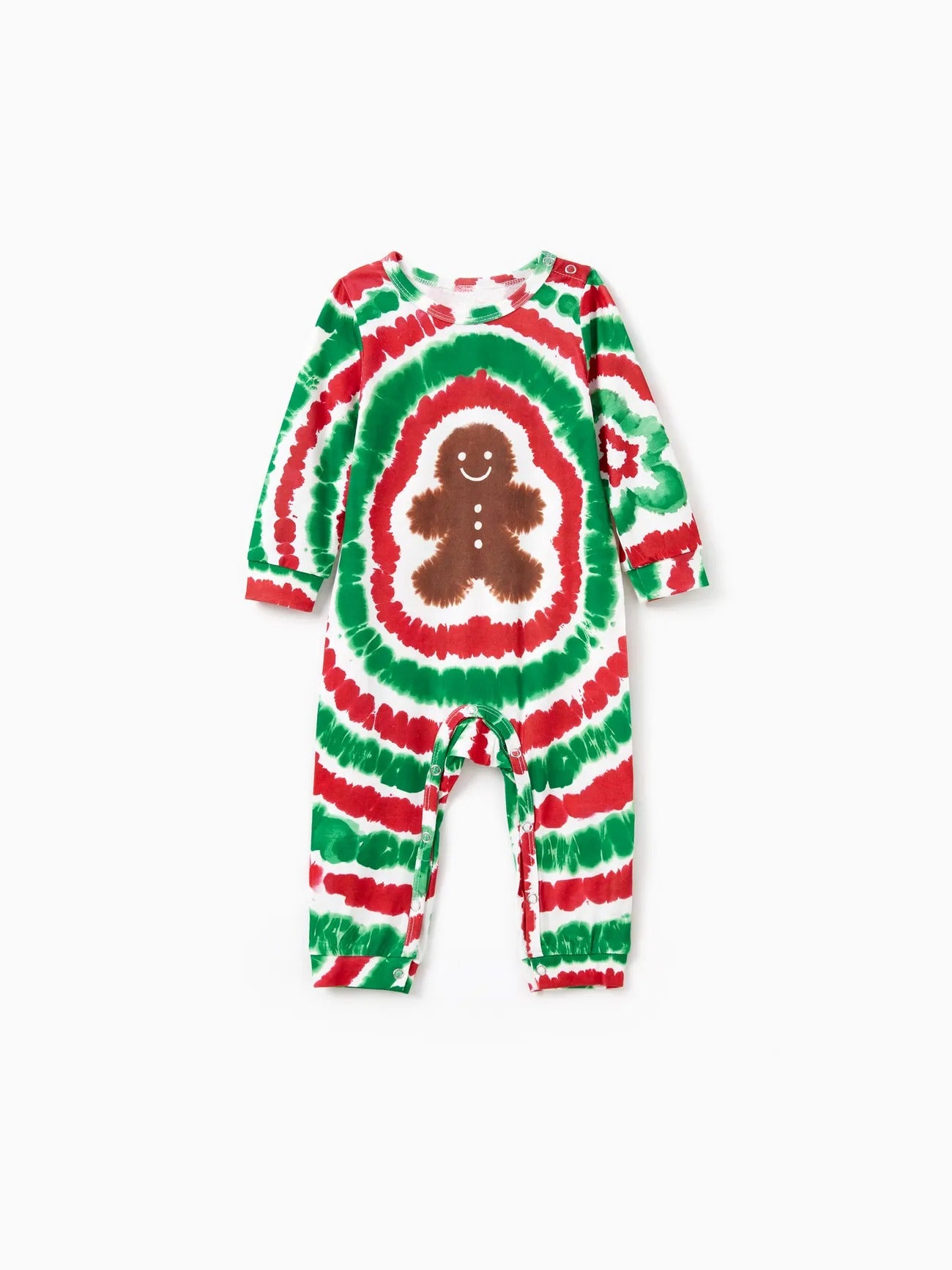 Christmas Tie Dye Gingerbread Man Family Pajamas Set Baby