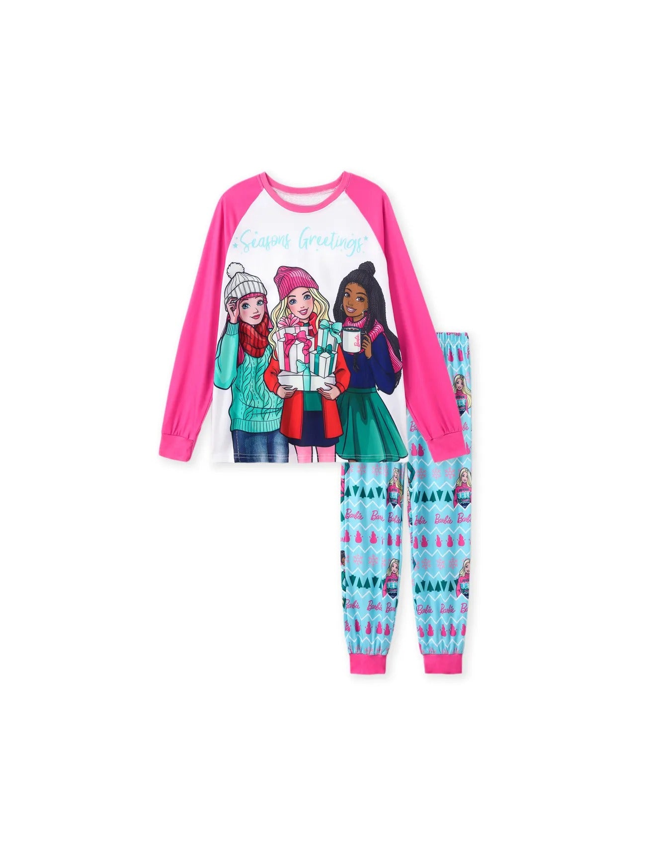 Barbie Christmas Mommy And Me Pajama Set Women