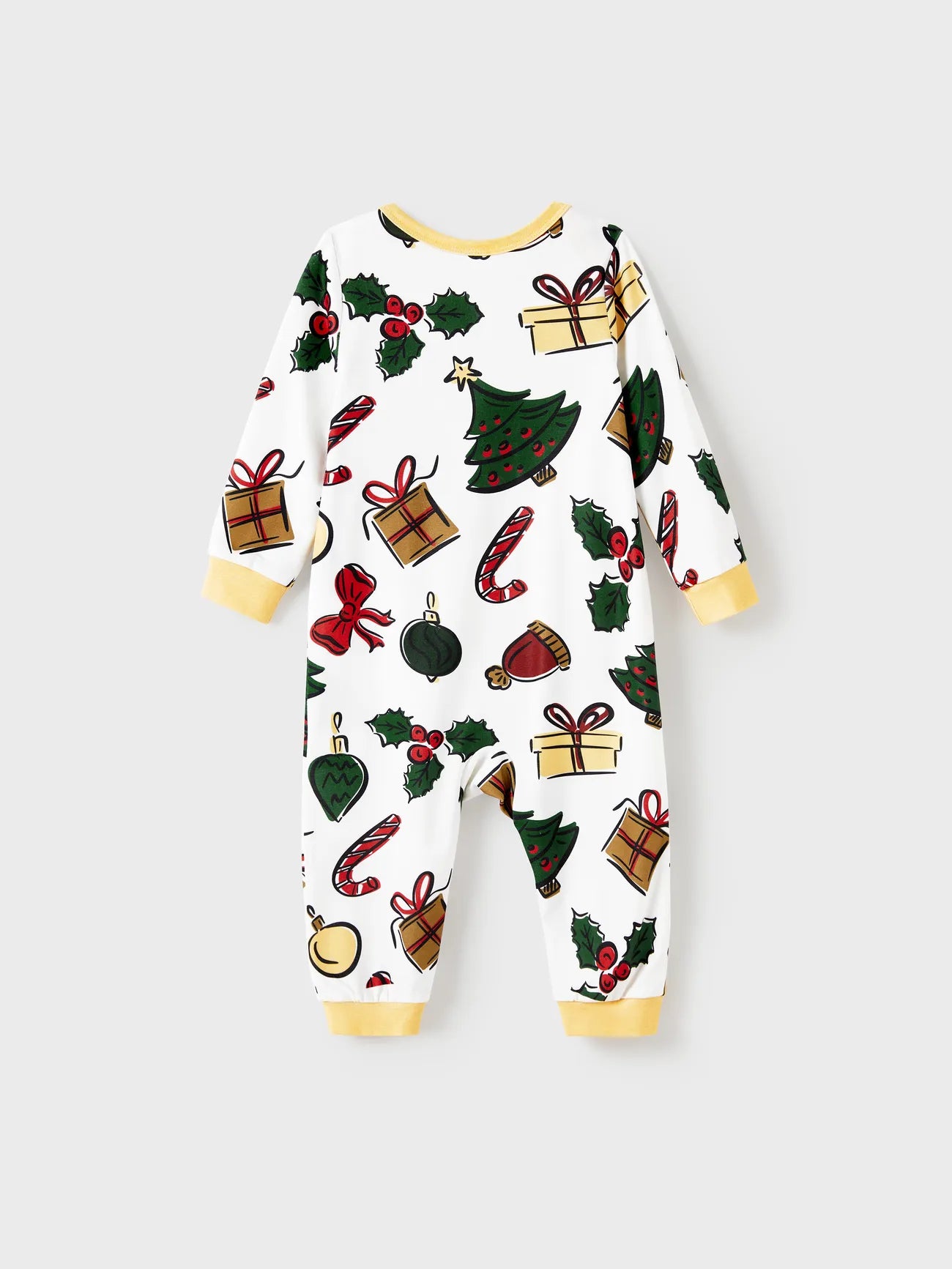 Christmas Tree And Gift Print Family Pajamas Set Baby