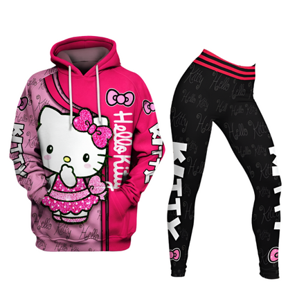 Hello Kitty Design Hoodie And Leggings Set Hoodies And Leggings