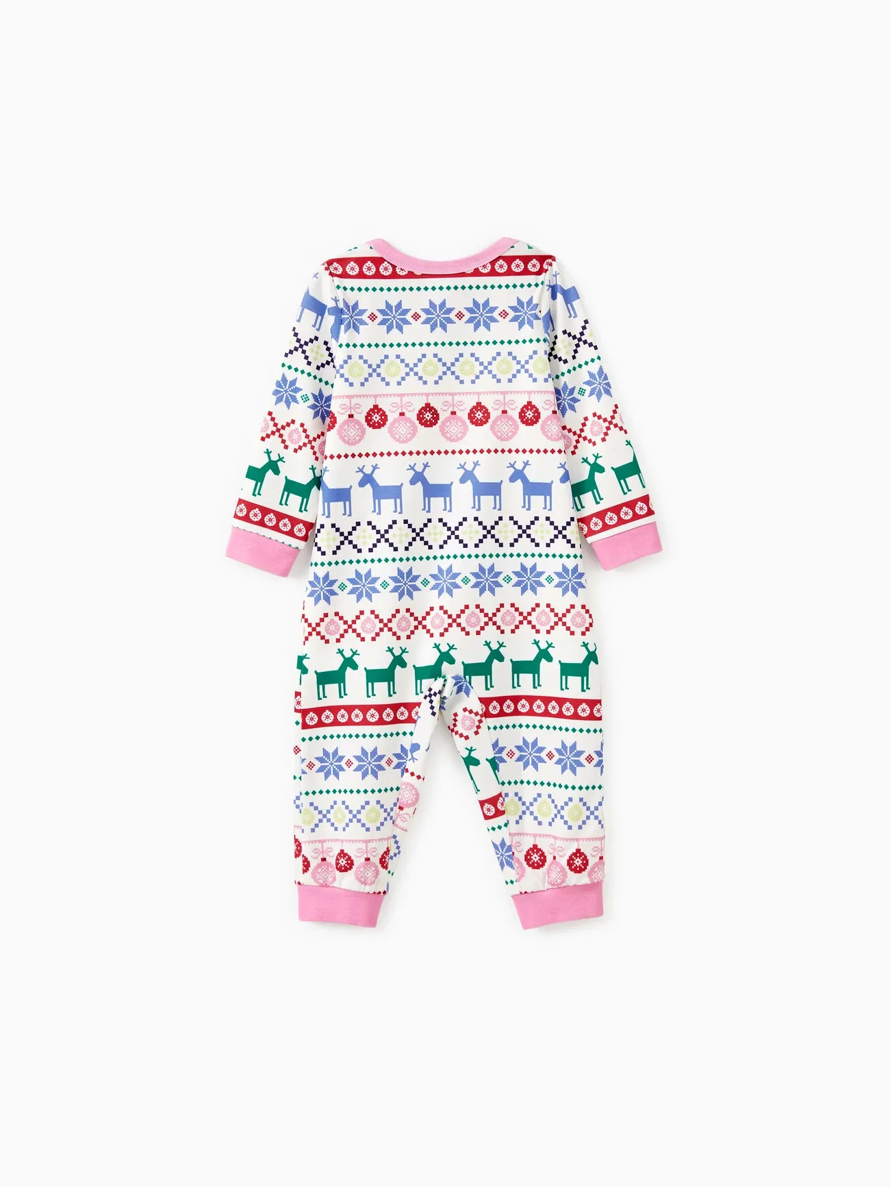 Reindeer And Snowflake Patterned Family Matching Pajama Sets Baby