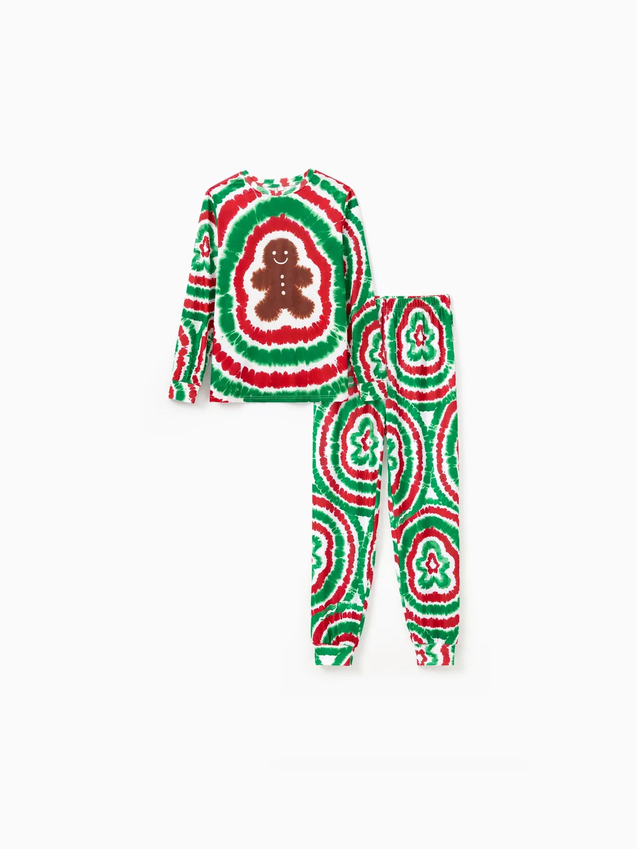 Christmas Tie Dye Gingerbread Man Family Pajamas Set Women