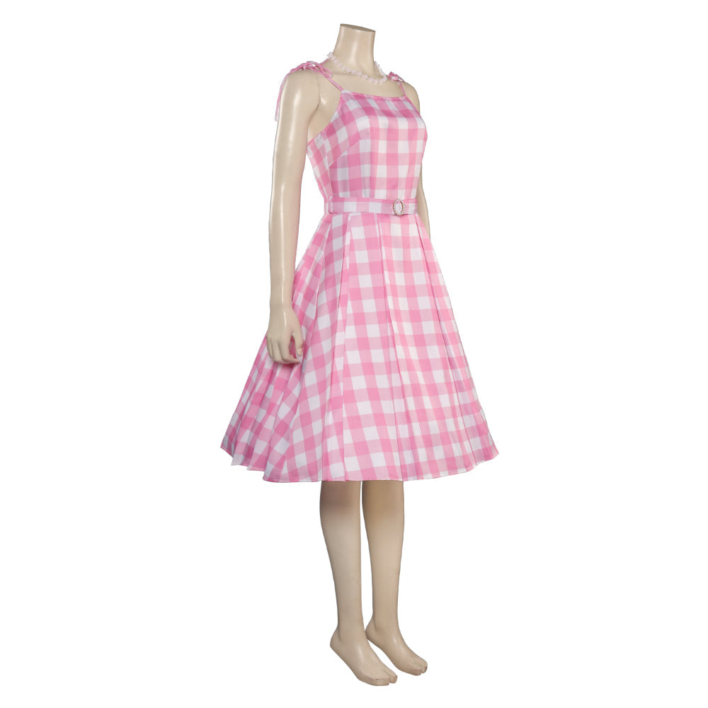 Barbie Plaid Dress Cosplay Costume