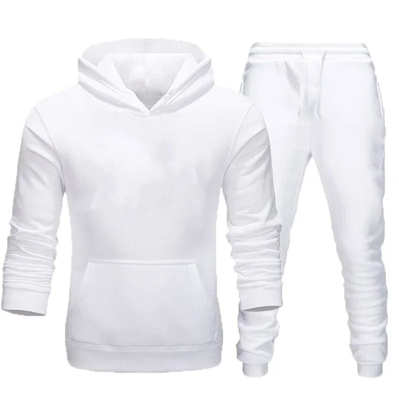 2 Pieces Hoodie And Pant Set White