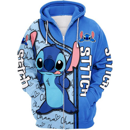 Stitch Hoodie And Leggings Set Zipper Hoodies