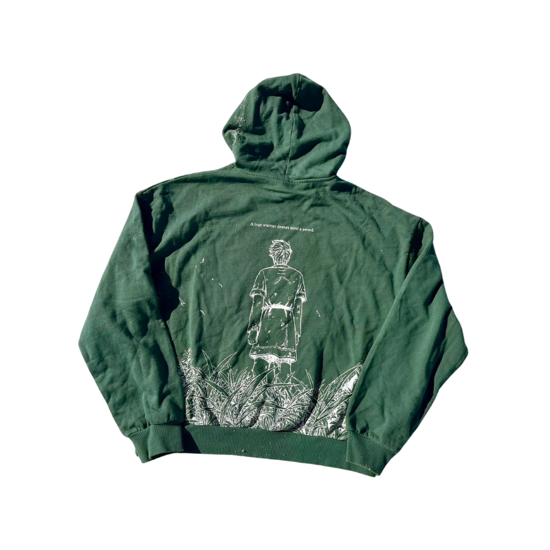 Warrior Inspired Graphic Printed Hoodie