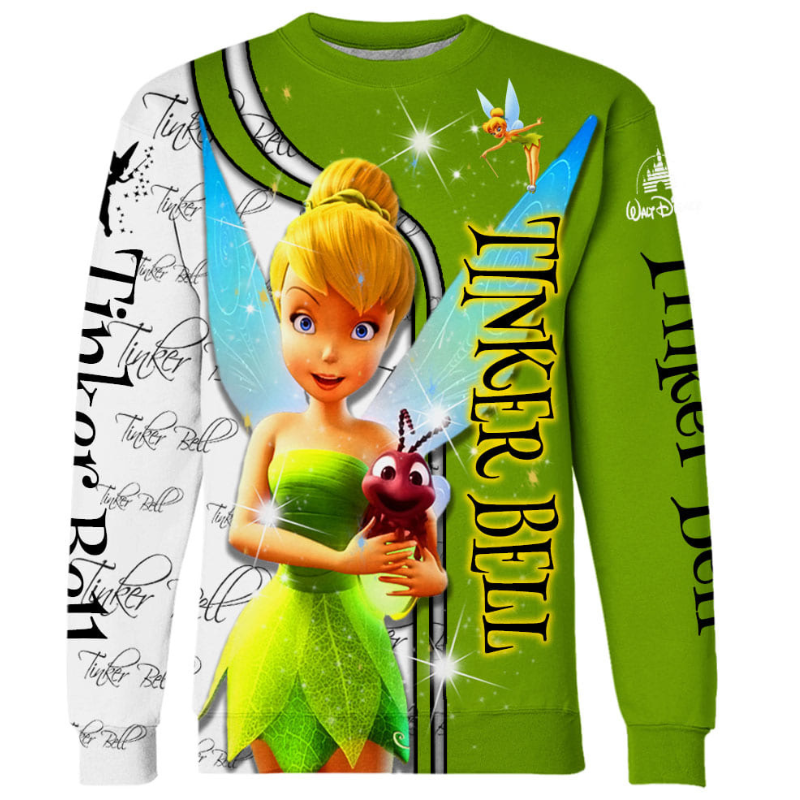 Tinker Bell Pattern Hoodie And Leggings Set Sweatshirt