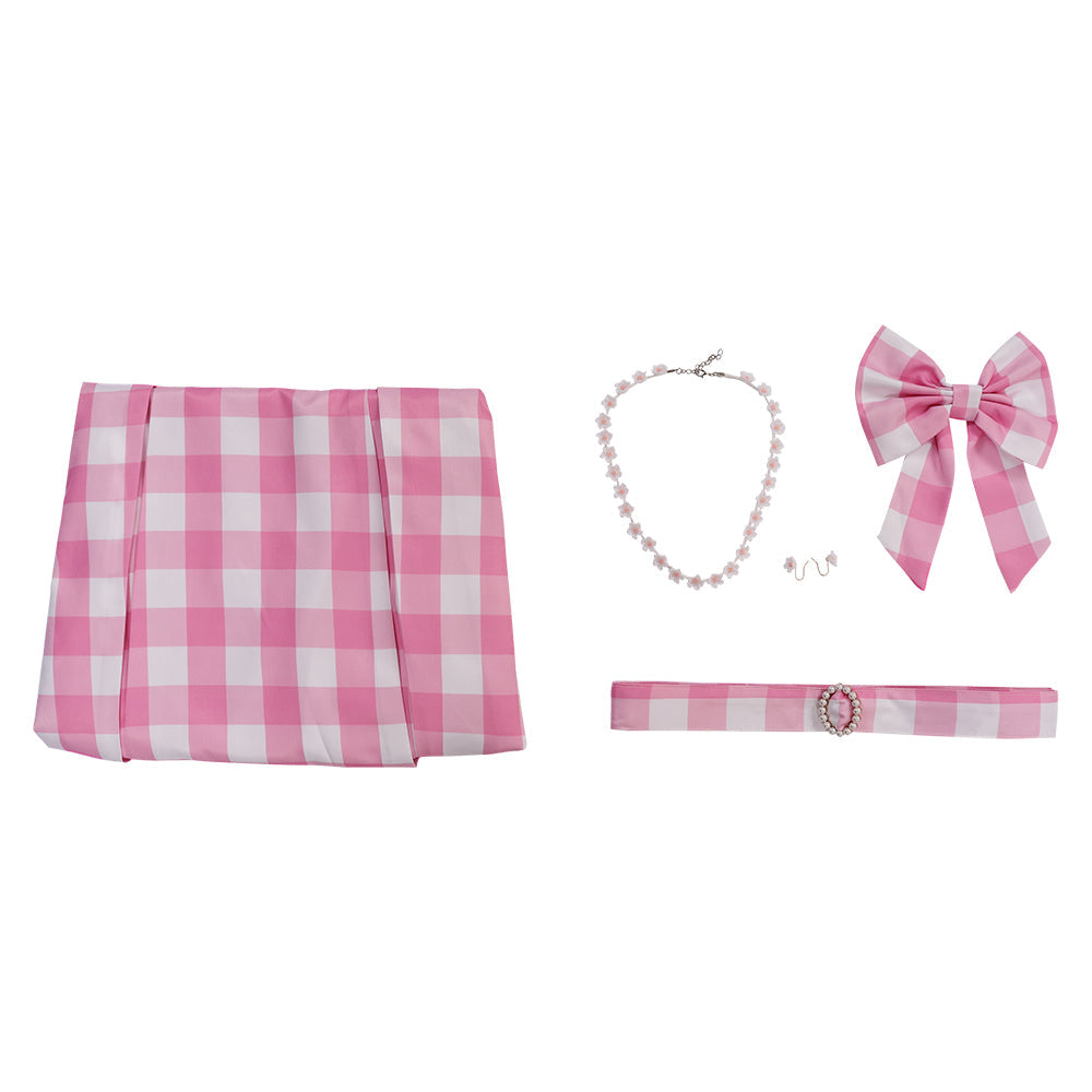 Barbie Plaid Dress Cosplay Costume