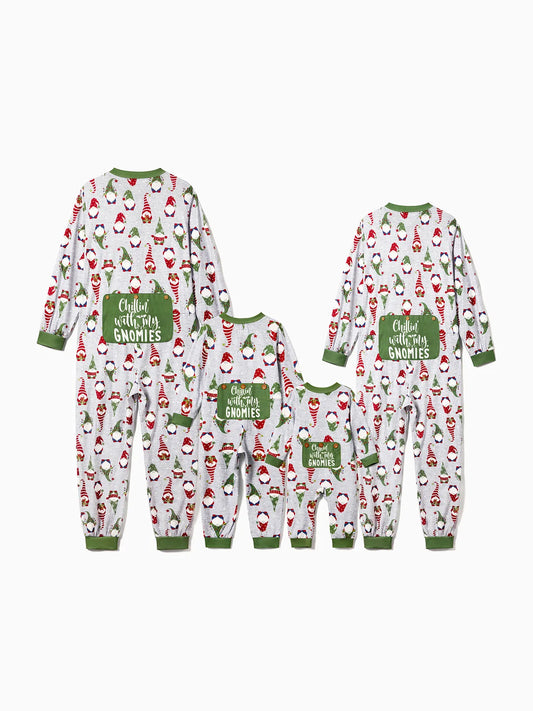 Family Matching Gnome All Over Print Romper Pajama Set Baby 3M