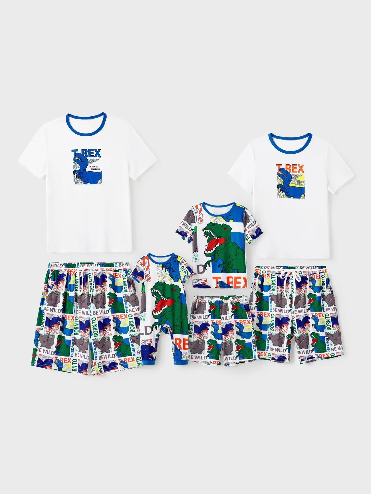 Dinosaur Printed Family Matching Pajama Set Women S