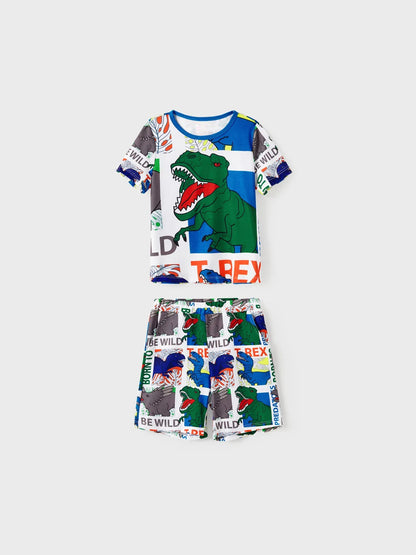 Dinosaur Printed Family Matching Pajama Set Kids