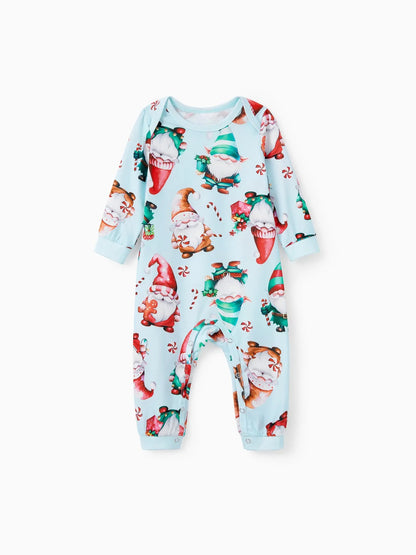 Santa And Reindeer Printed Family Matching Set Baby