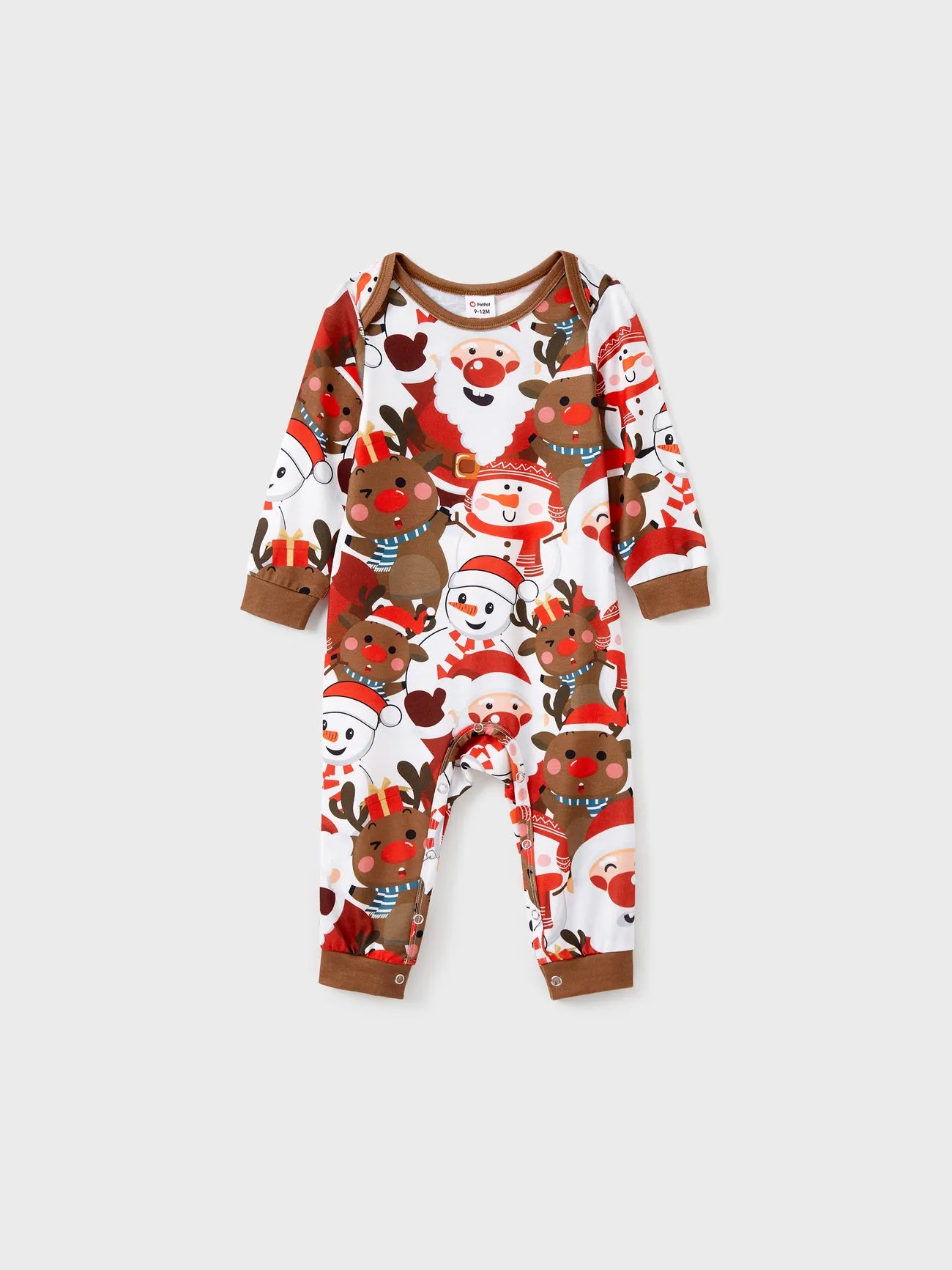 Christmas Family Matching Reindeer Print Raglan Sleeve Pajamas Sets Baby