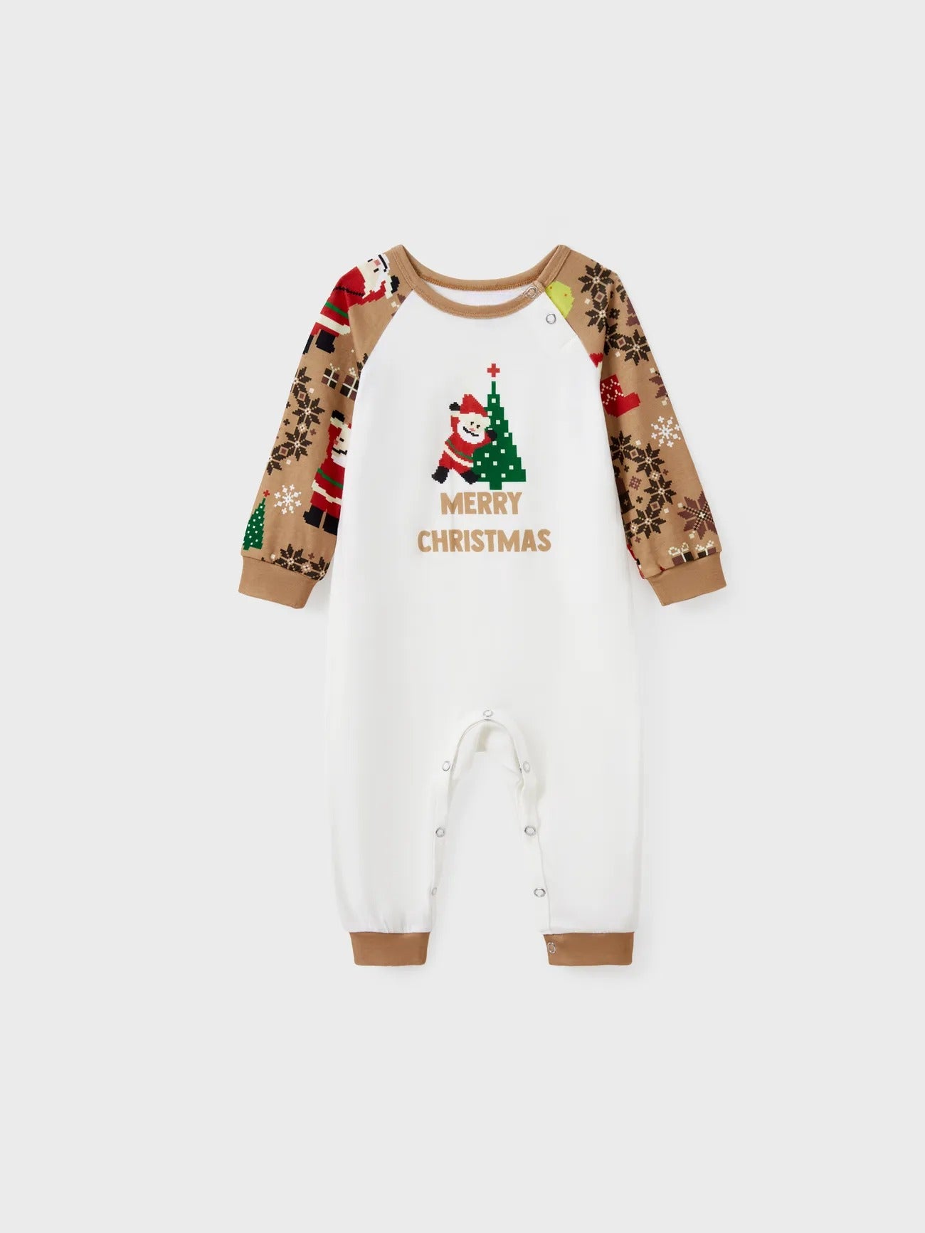 Merry Christmas And Santa Family Matching Pajama Set Baby