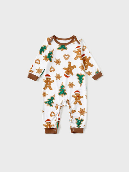 Gingerbread Printed Family Matching Pajama Set Baby