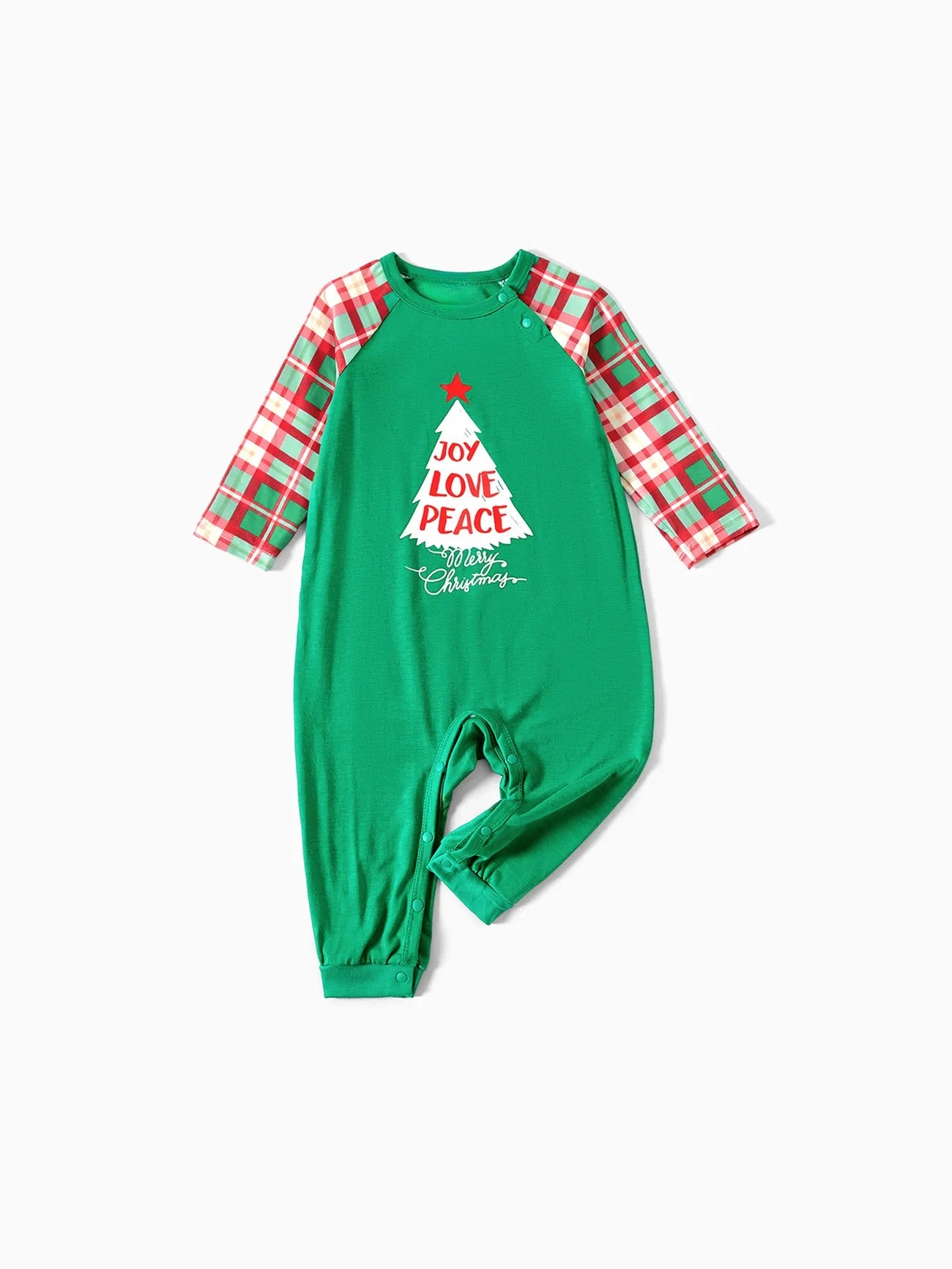 Christmas Joy Peace Family Matching Pajama Set Baby