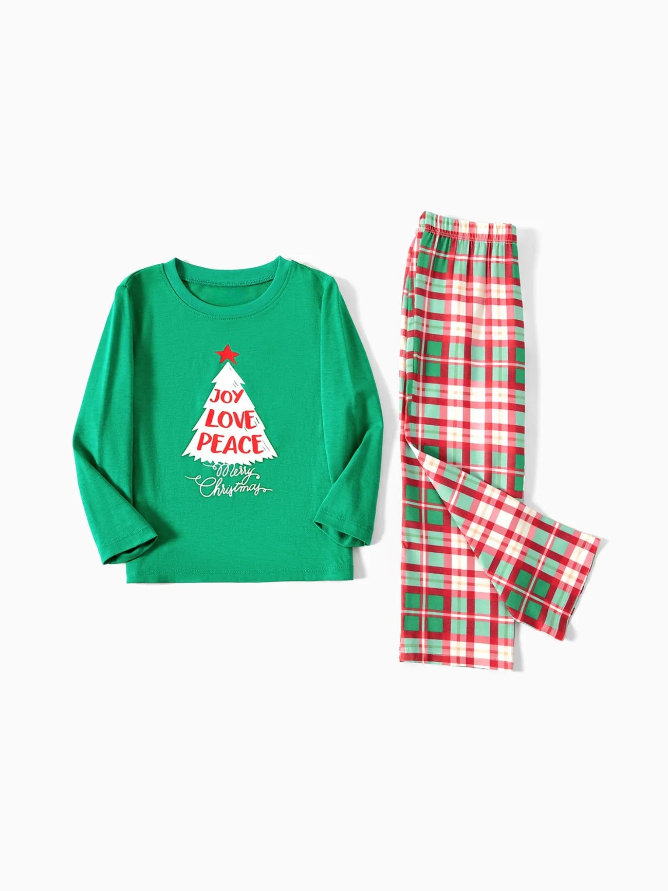 Christmas Joy Peace Family Matching Pajama Set Kids