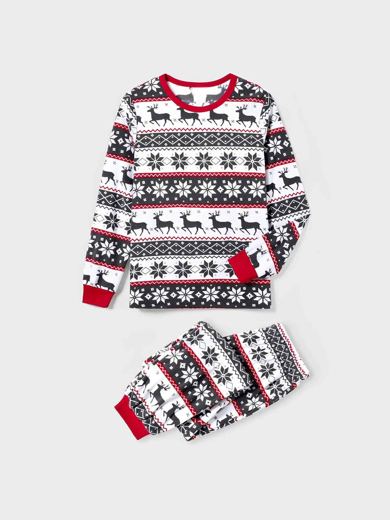 Family Matching Nordic Reindeer Pajama Set Women