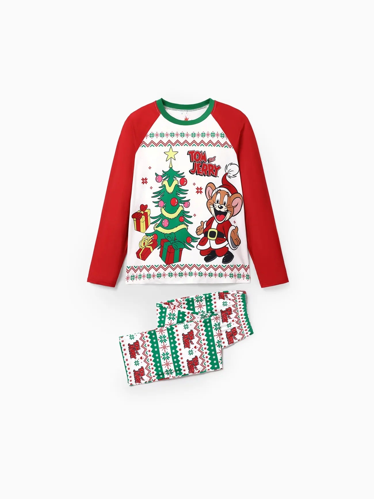 Festive Cartoon Character Family Pajama Set Kids