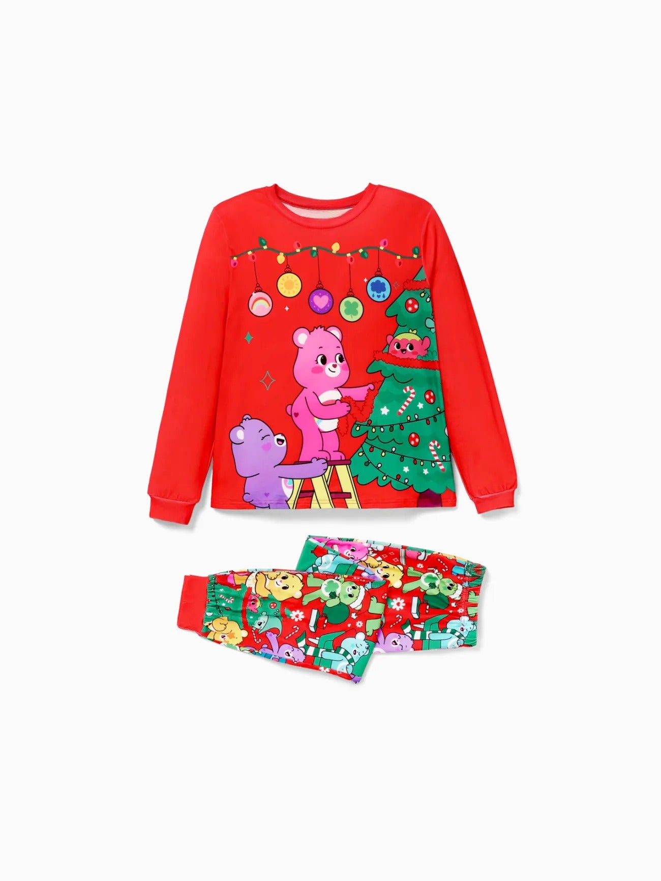 Festive Cartoon Family Matching Pajama Set Women