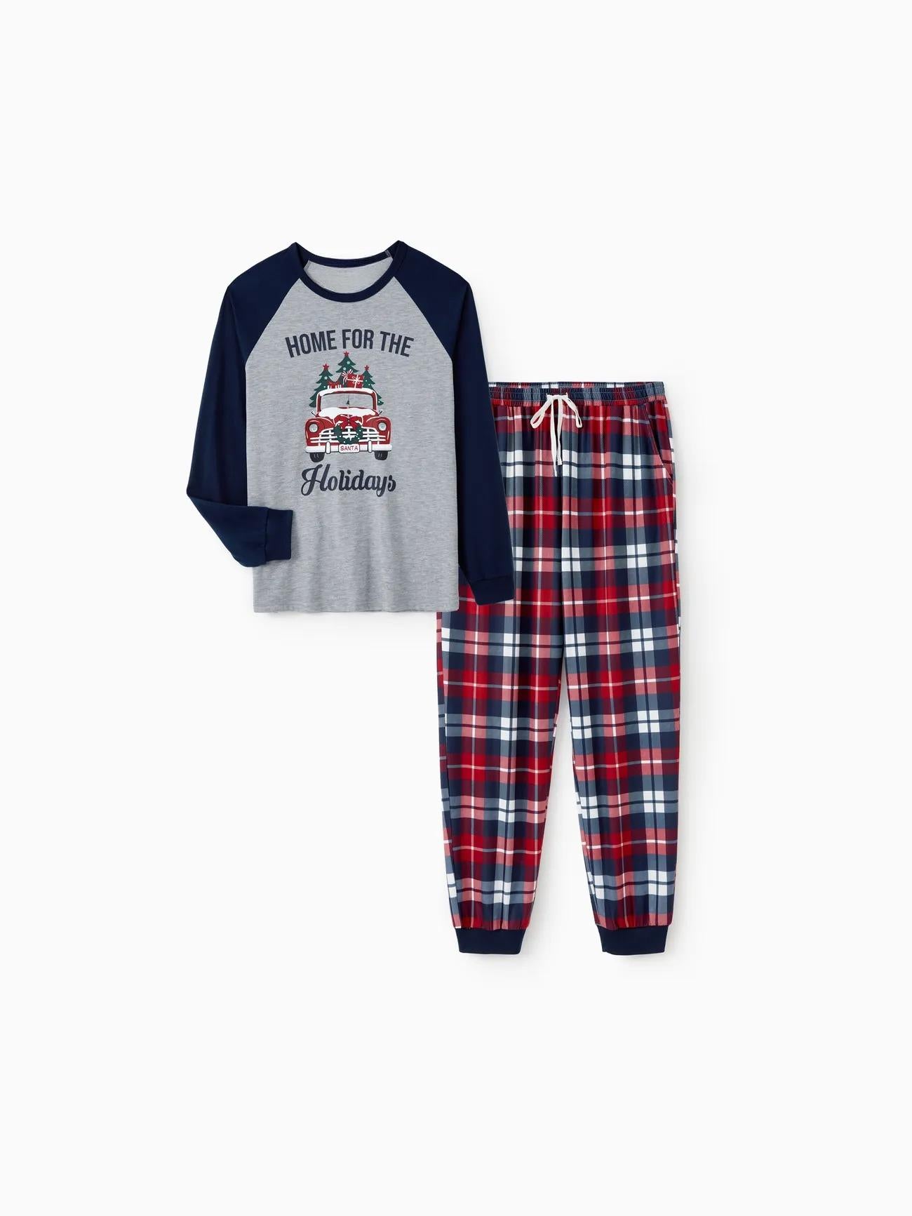 Matching Family Pajama Sets With Xmas Tree And Delivery Truck Graphics Women