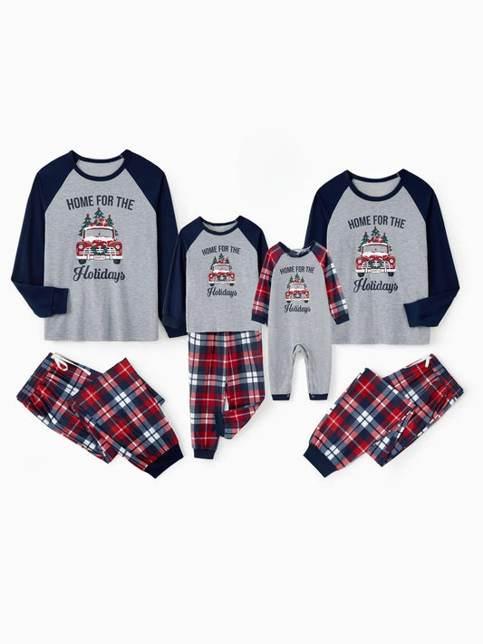 Matching Family Pajama Sets With Xmas Tree And Delivery Truck Graphics Baby 3M