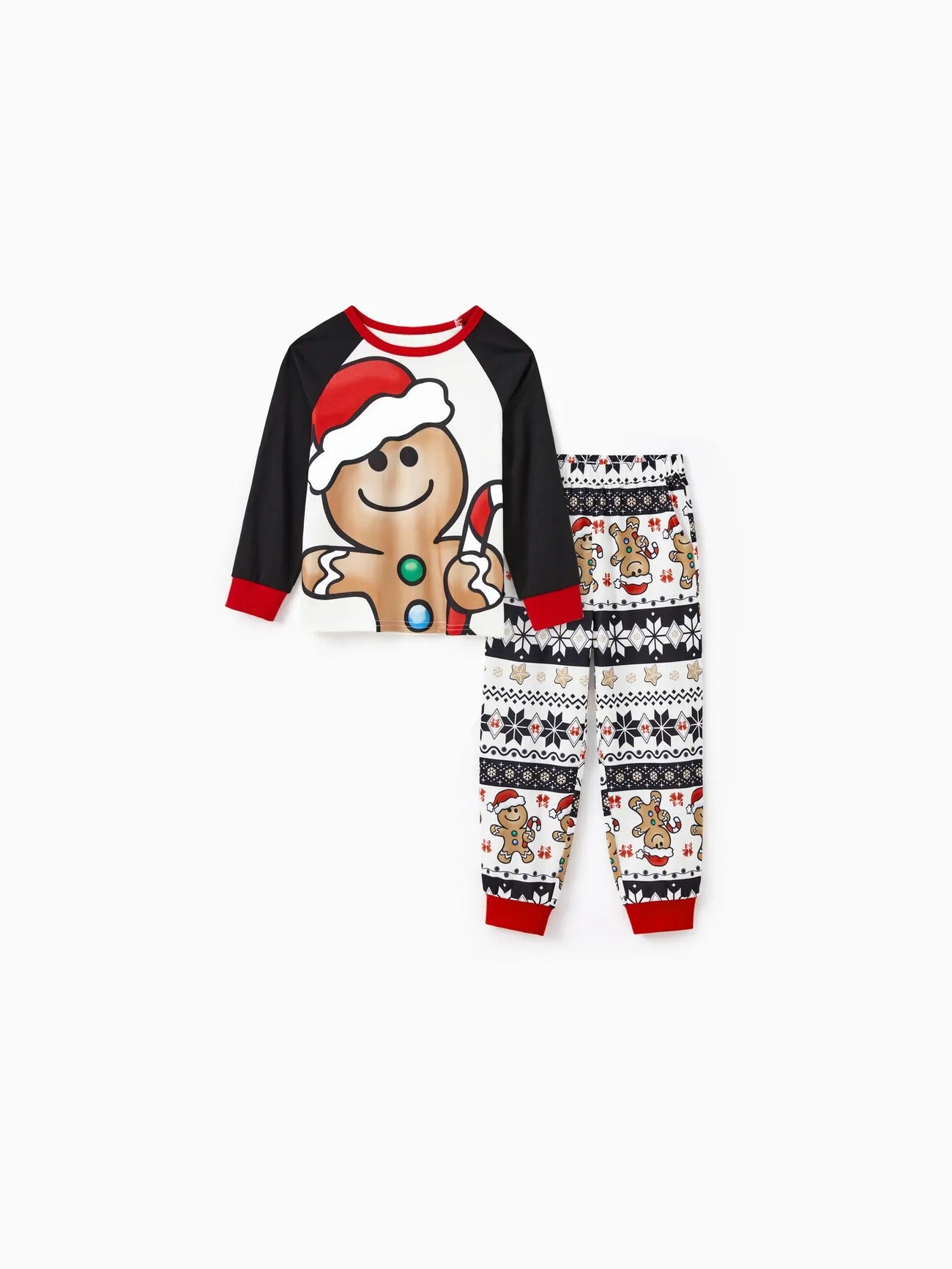 Family Matching Gingerbread Santa Pajama Set Kids