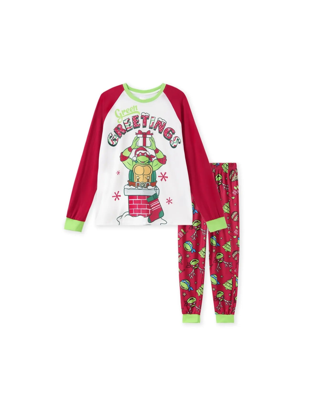 Greetings Printed Holiday Family Matching Pajama Set Men