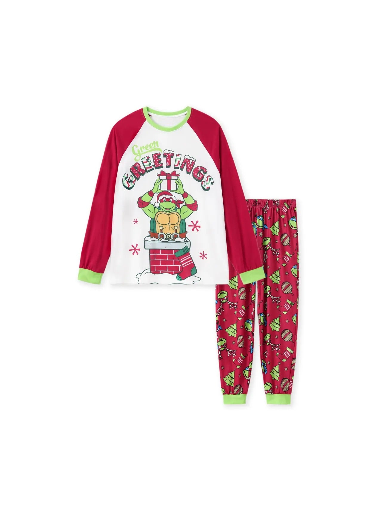 Greetings Printed Holiday Family Matching Pajama Set Women