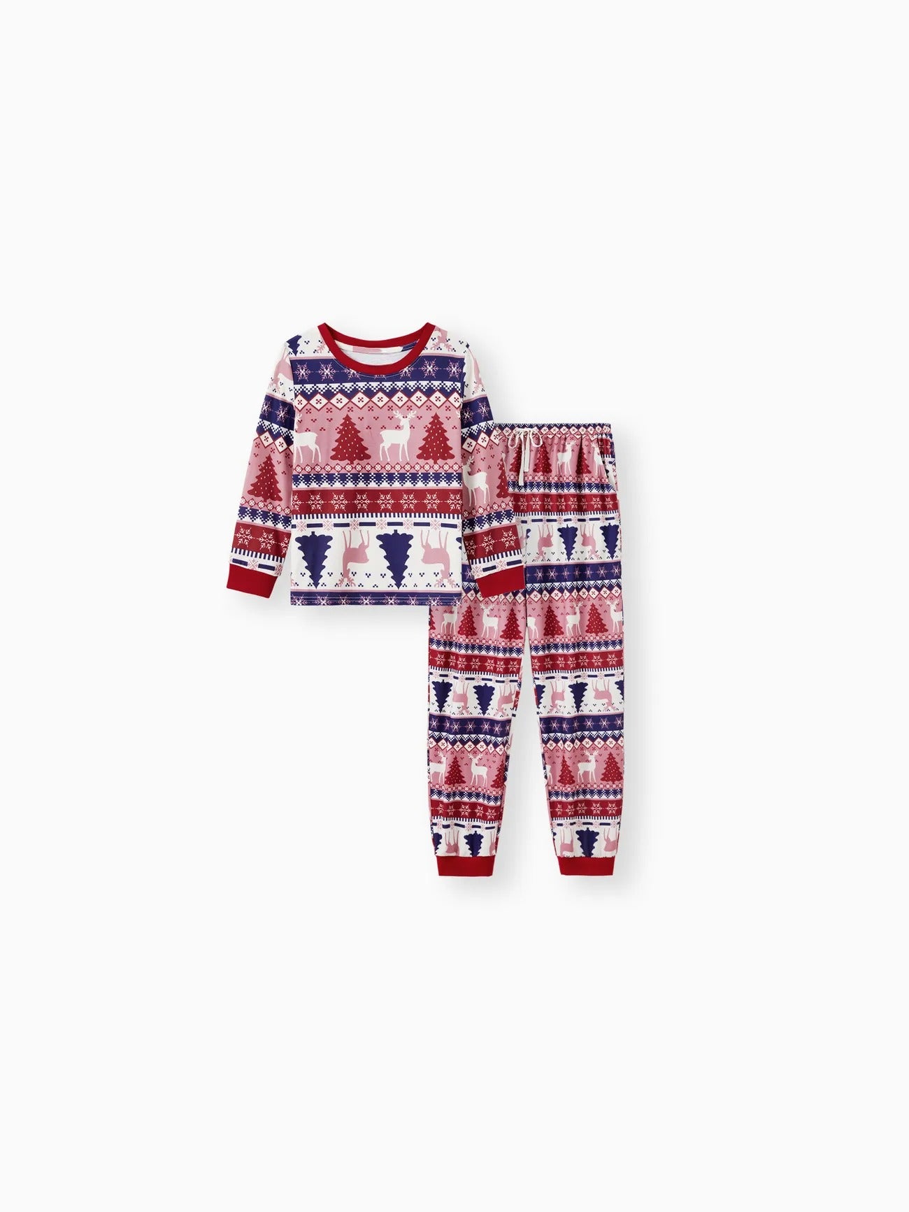 Reindeer And Tree Printed Matching Pajama Set Kids