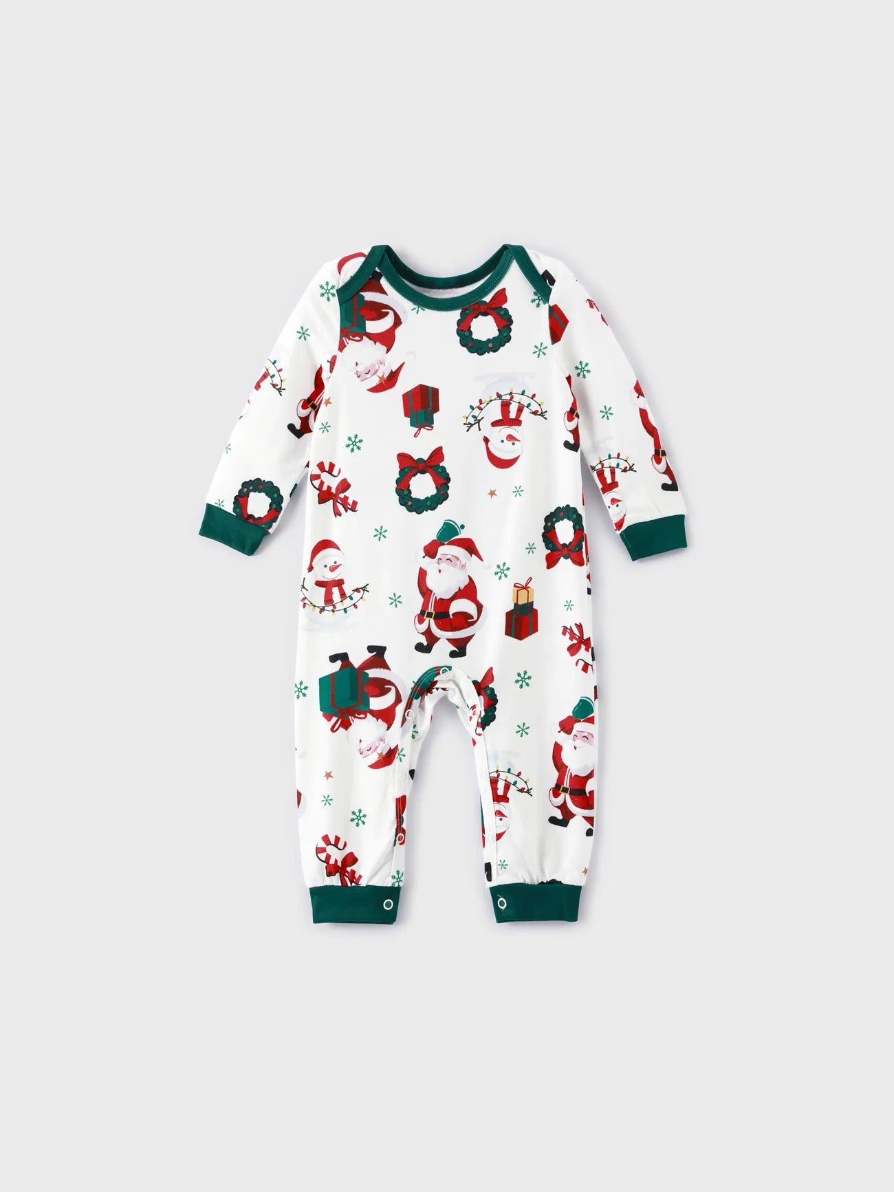 Santa And Wreath Family Matching Pajama Set Baby