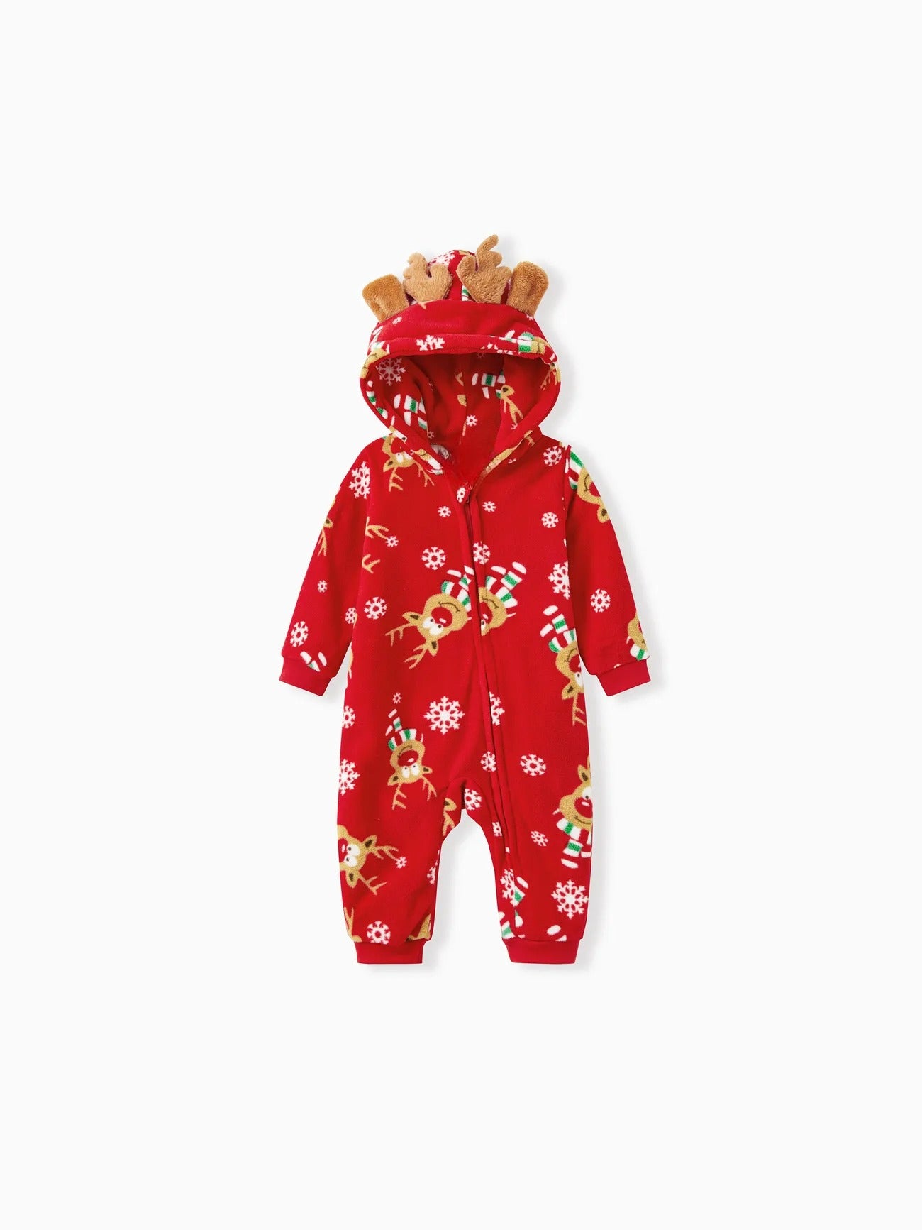 Christmas With Reindeer Printed Family Matching Pajama Set Baby