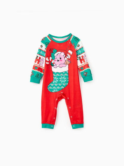 Holiday Family Matching Bear Printed Pajamas Set Baby