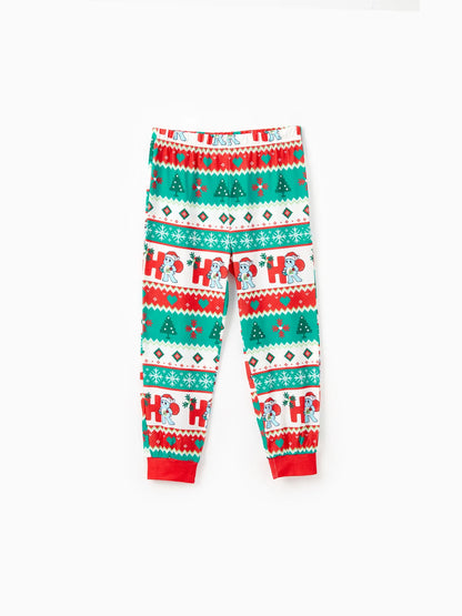 Holiday Family Matching Bear Printed Pajamas Set