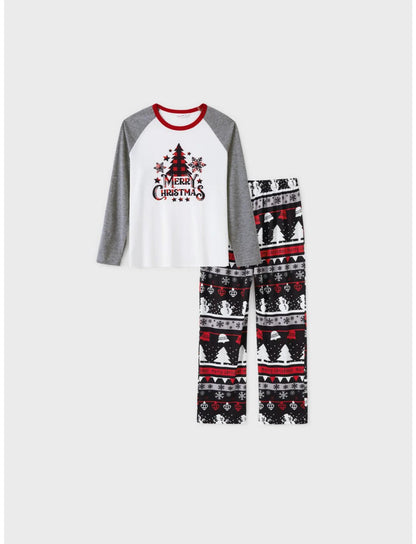 Christmas Tree And Snowflake Print Family Matching Pajama Sets Women