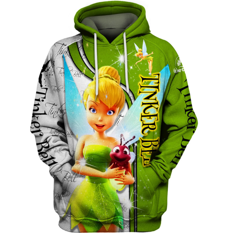 Tinker Bell Pattern Hoodie And Leggings Set Hoodies