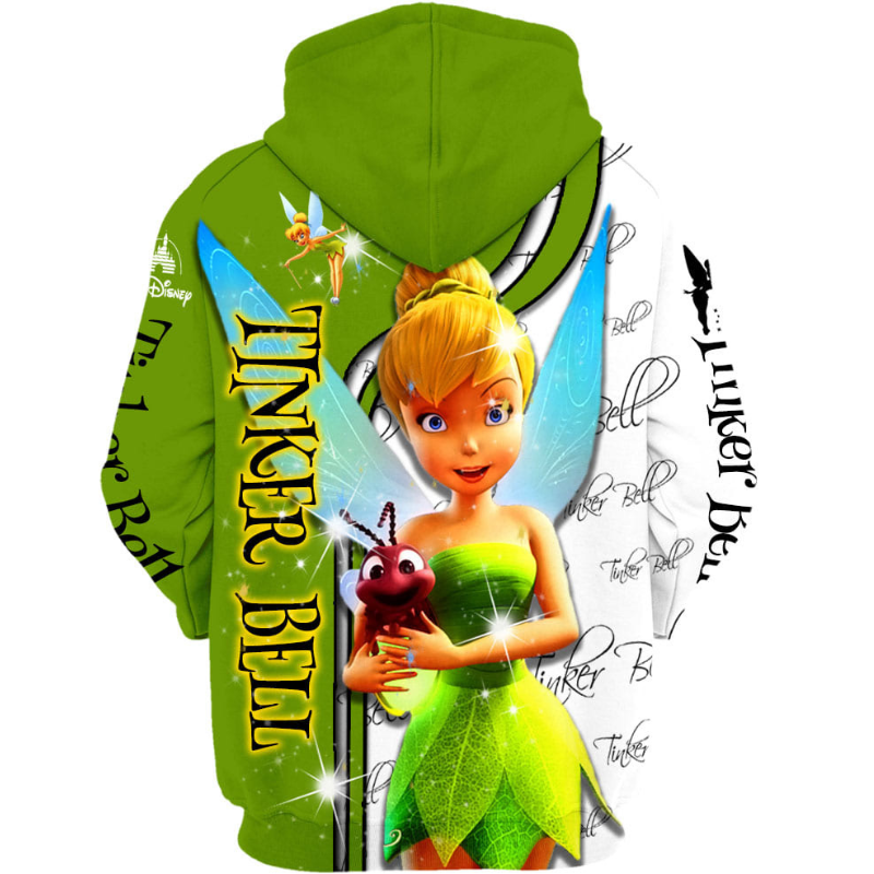 Tinker Bell Pattern Hoodie And Leggings Set