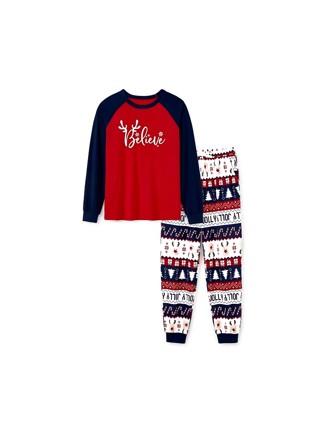 Believe Printed Family Matching Pajama Set Men