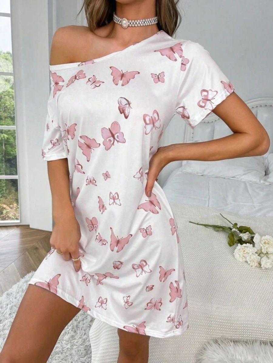 Butterfly Print Nightdress