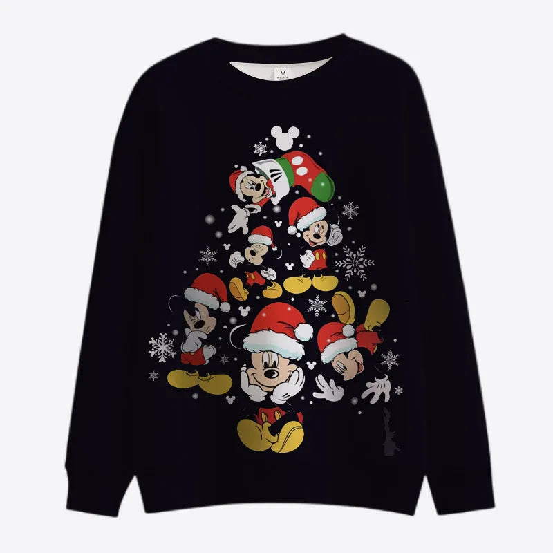 Christmas Pattern Minnie And Mickey Sweatshirt Style 5