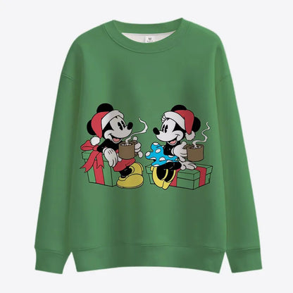 Christmas Pattern Minnie And Mickey Sweatshirt Style 6