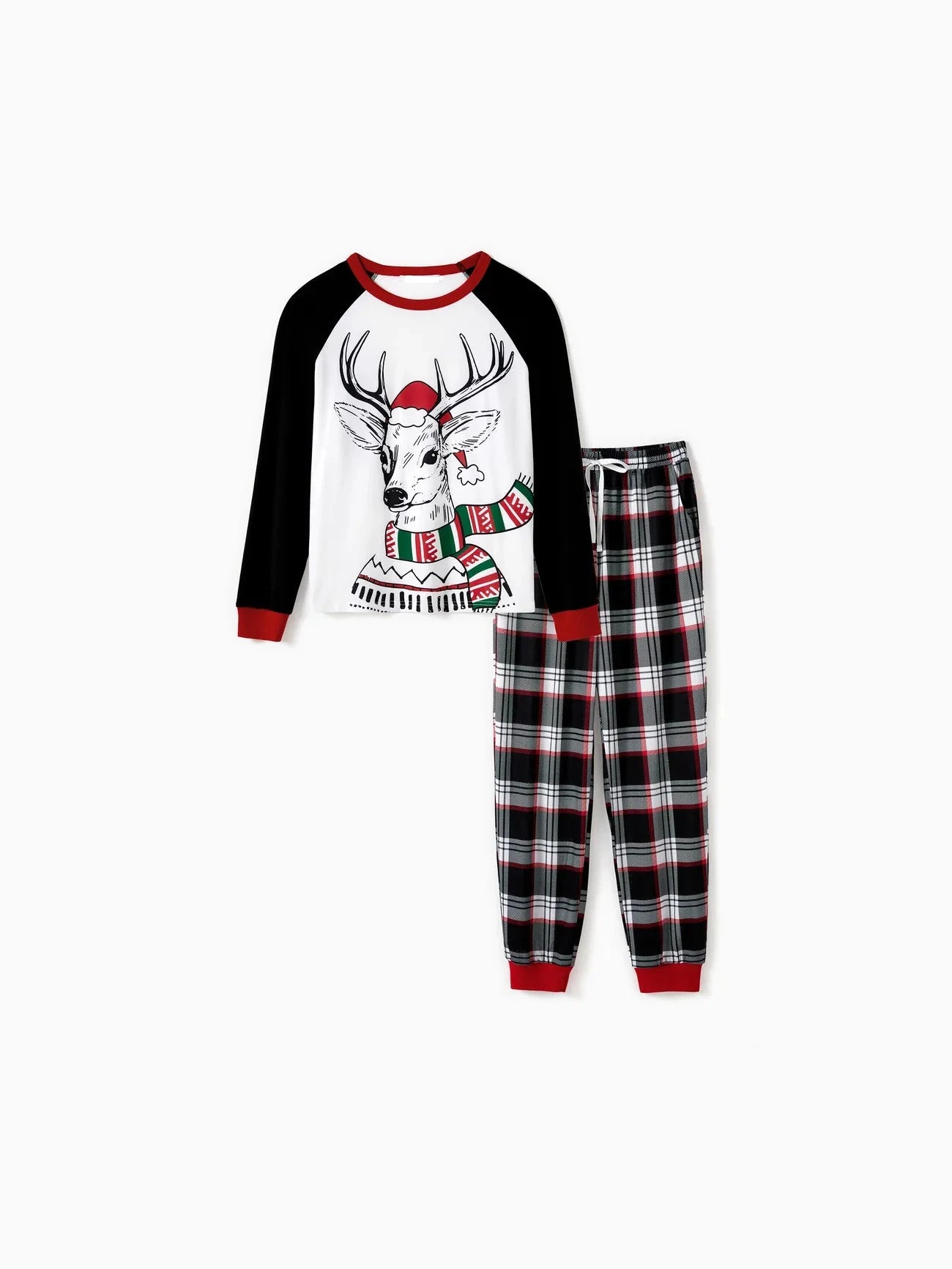 Christmas Reindeer Patterned Family Pajama Set Men