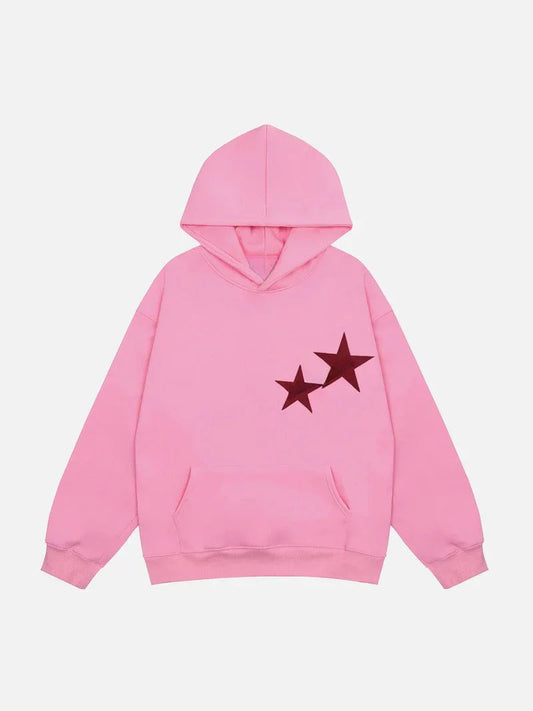 Double Star Hoodie Pink